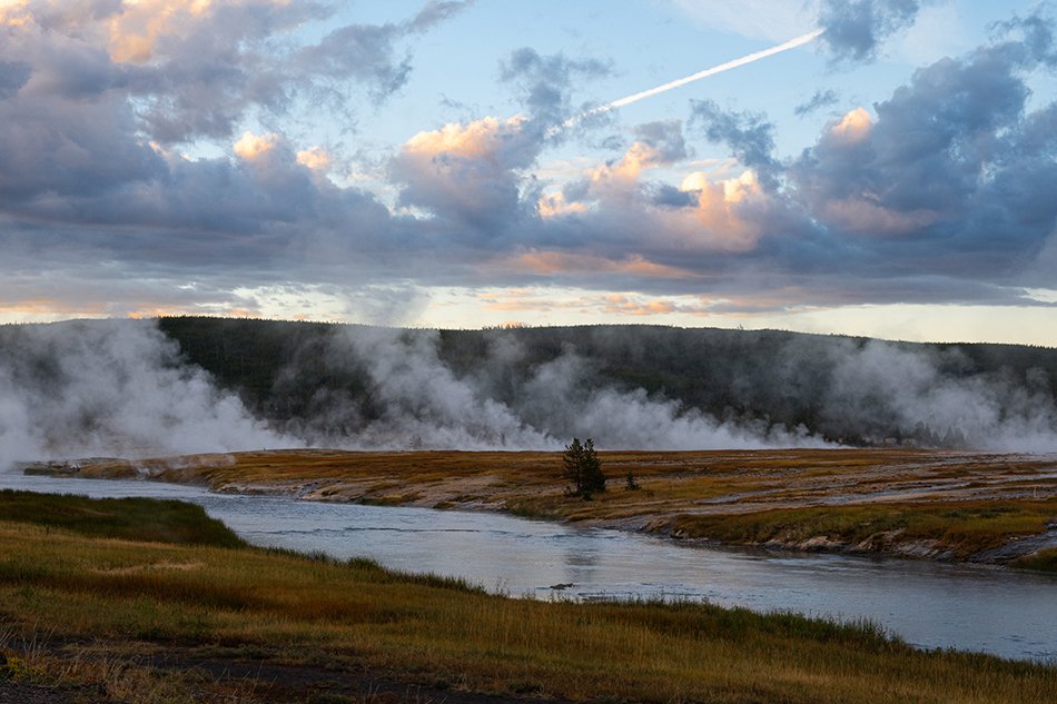 Thermal activity in Yellowstone National Park.