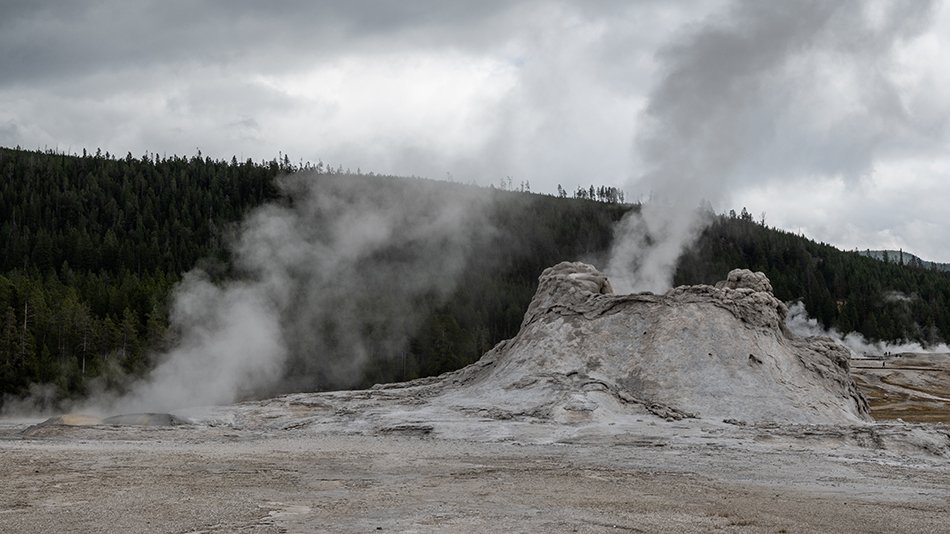 Thermal activity in Yellowstone National Park.