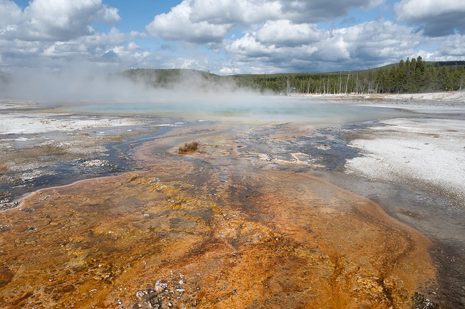 The Grand Prismatic Spring in Yellowstone National Park.