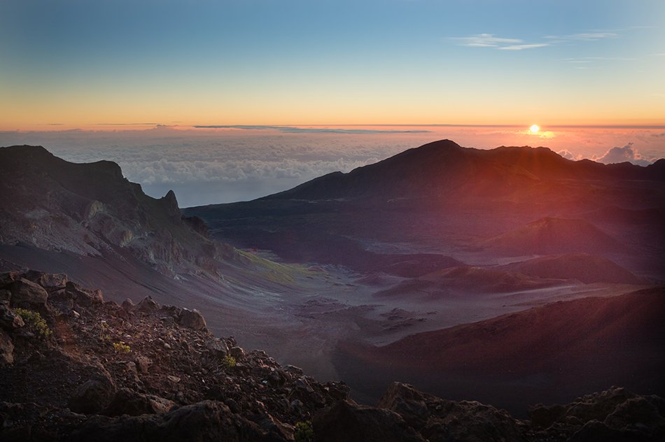 Sunrise over Haleakalā, Maui, Hawaii.