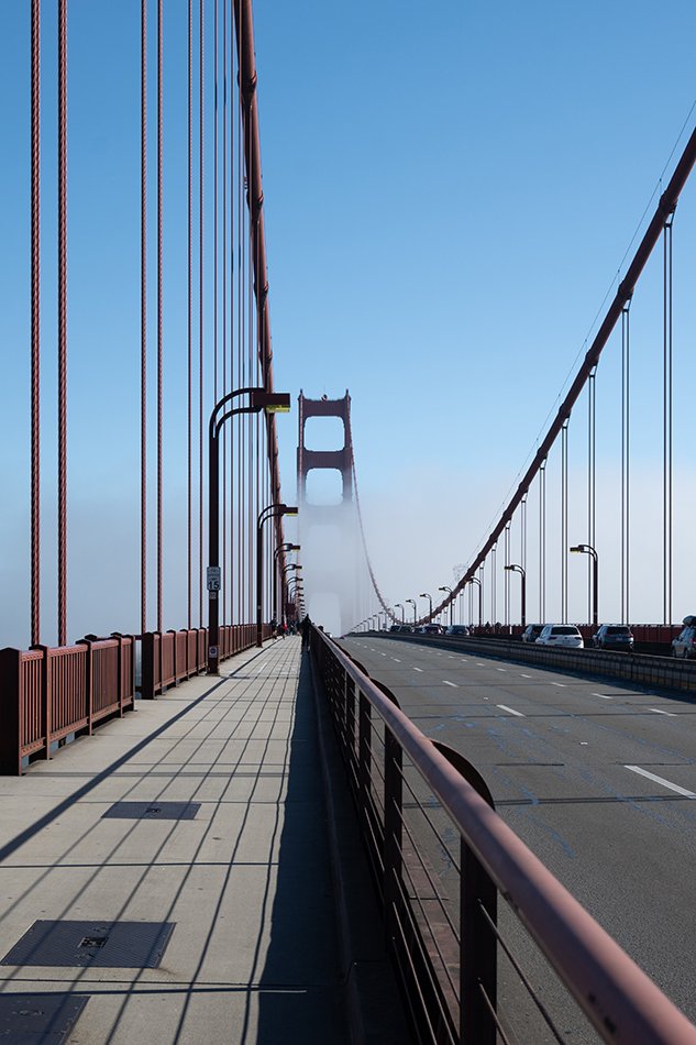 The Golden Gate Bridge.