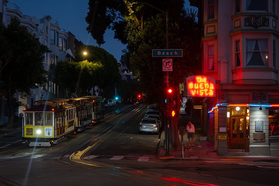 Evening in Fisherman's Wharf, San Francisco.
