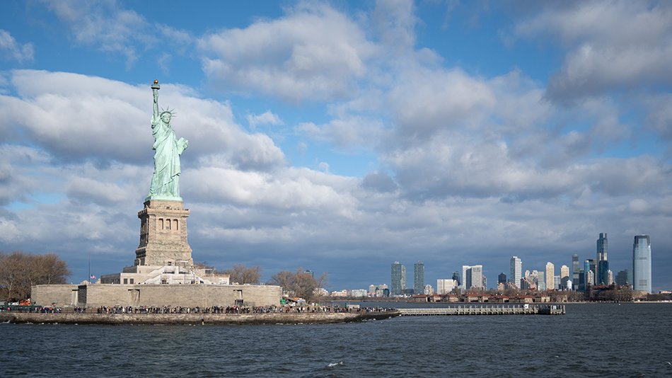 Liberty Island, New York Harbor.