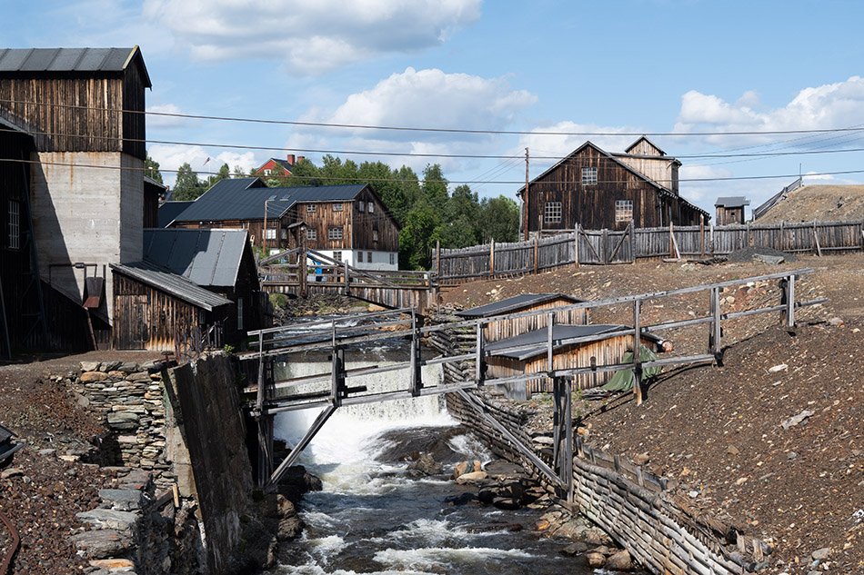 Røros, Norway. Former copper mine and now a UNESCO World Heritage Site.