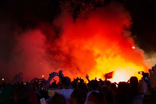 Celebrations on the Fanmeile.