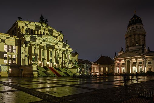 Gendarmenmarkt during the Festival Of Lights.