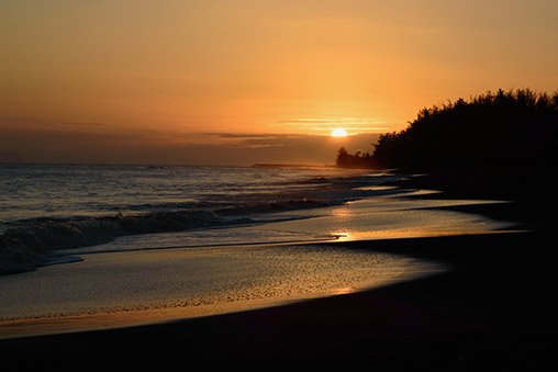 Black sands beach, Waimea, Hawaii.