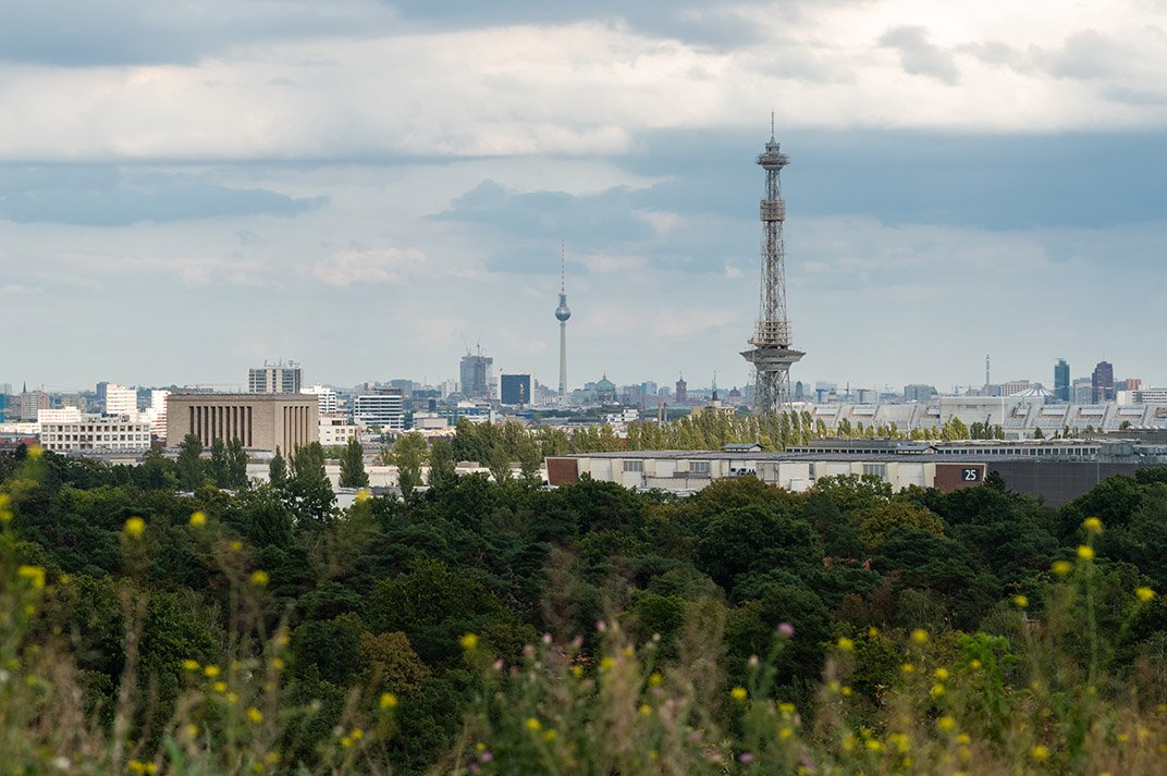 View of the Berlin skyline from Drachenberg.