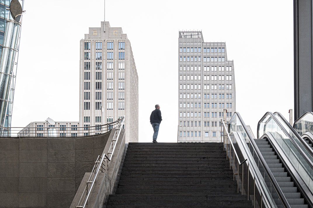 Early morning in Potsdamer Platz.