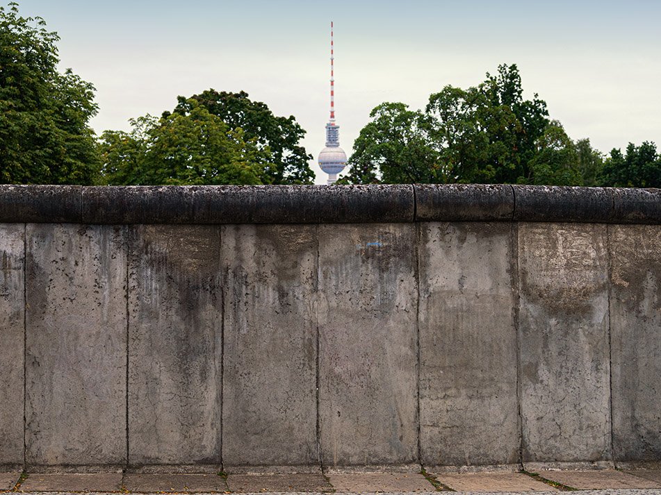 The TV Tower peeps over The Wall.
