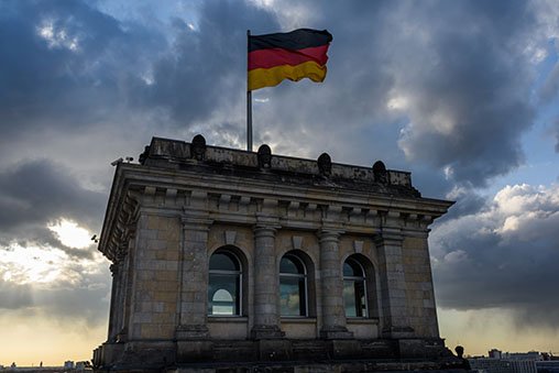 On the roof of The Reichstag.