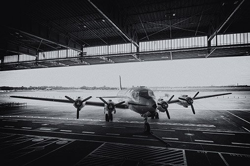 C-54 American troop carrier, parked at Tempelhof.