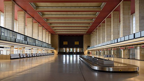The arrivals area at Tempelhof.