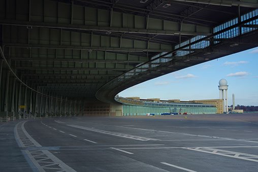 On the runway at Tempelhof.