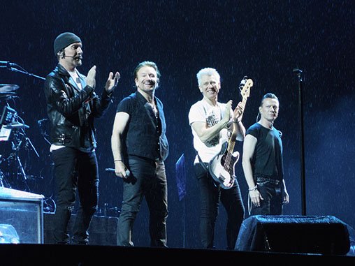 U2 at the end of the show.
