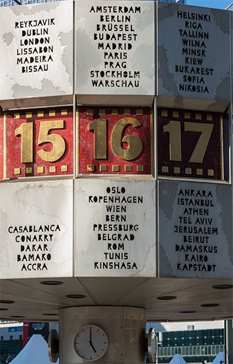 World Clock daylight savings time.